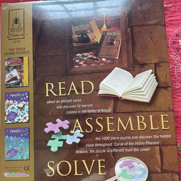 Curse of the Feline Pharaoh, Mystery Jigsaw Puzzle. NIB. - Picture 2 of 2